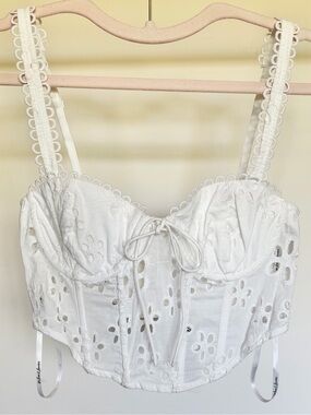corset eyelet tank top